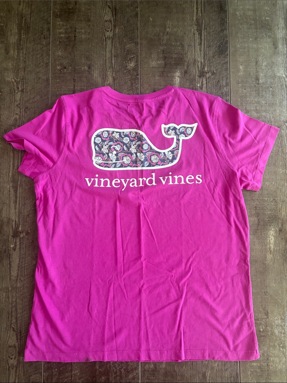 Vineyard Vines Fuchsia Pink Short Sleeve Whale Tee